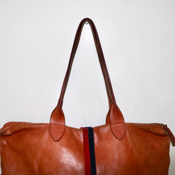 Clare V. Racer Zip-Top Tote Bag in Camel Tan - Picture 8 of 16